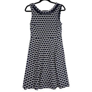 Stitch Fix Pixley Fit‎ & Flare Dress Womens S Blue White Career Retro Mod Chic
